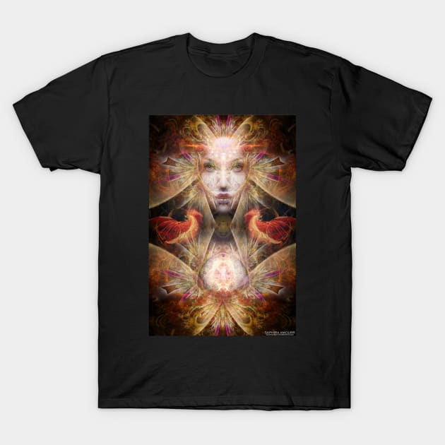 Fire goddess T-Shirt by Saphiraamourrfx